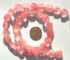 16 inch strand of 13mm Cherry Quartz Hearts